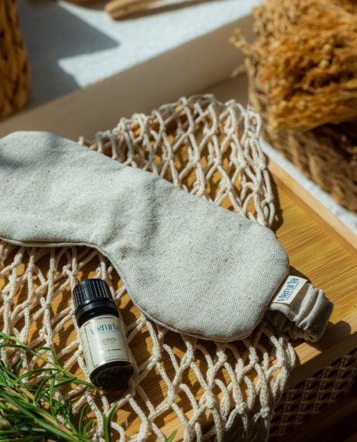 %100 Keten-Pamuklu Uyku Göz Bandı